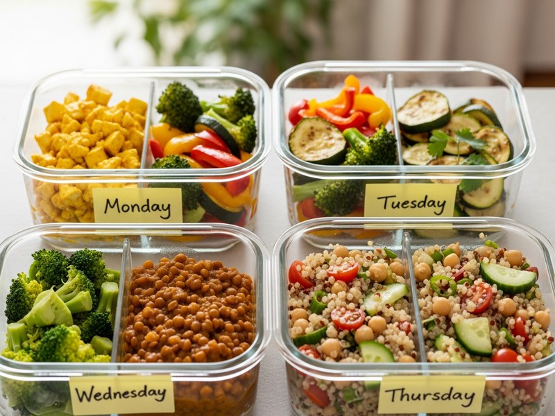 Vegetarisches Meal Prep: Eine Woche ohne Fleisch